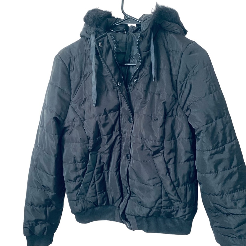 JouJou women’s faux fur lined hooded down jacket - Picture 6 of 16